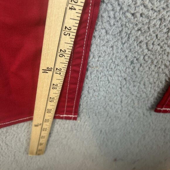 New TRUE RELIGION Size 16 (30) Red Super Stretch Skinny Embroidered Pockets Y2K - Picture 8 of 11